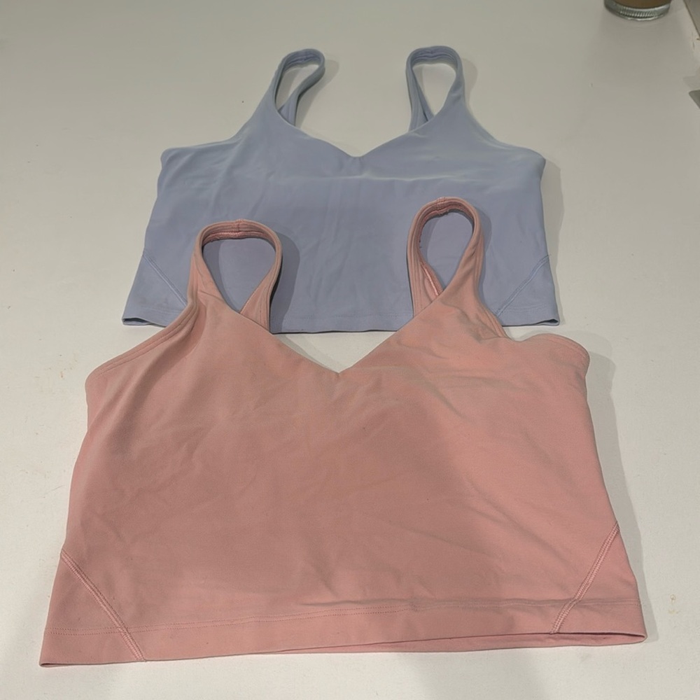 lululemon athletica Pink and Blue Tank Tops